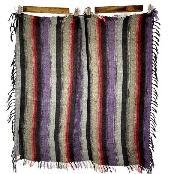 Vintage Ben Goodman Striped Scarf with Fringe - Picture 5 of 5